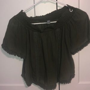 American eagle off the shoulder crop top